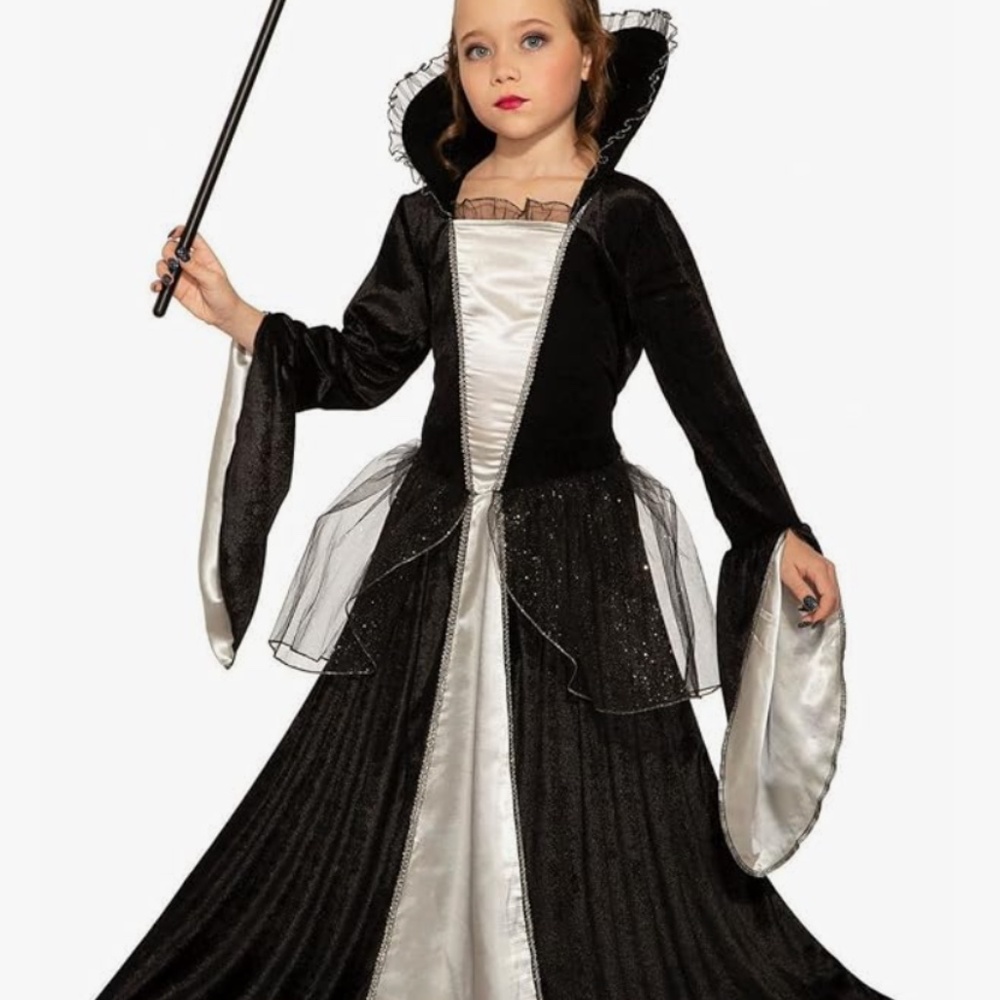 Forum Novelties Black Gray Dark Queen Costume Dress SZ Large